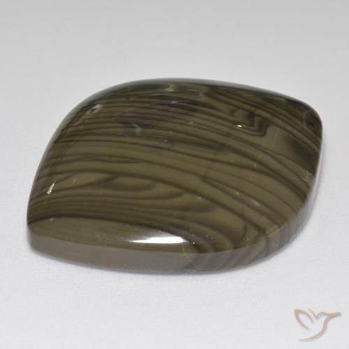 Jaspe Marrón chocolate oscuro natural de 32.00 ct, Elegante, Opaco