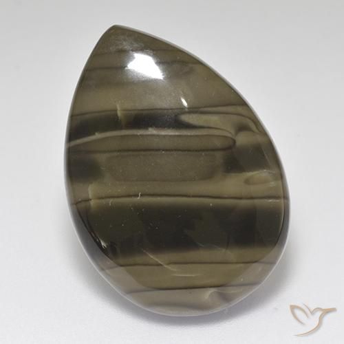 18.22ct Natural Marrón claro Jaspe, En forma de pera, Opaco