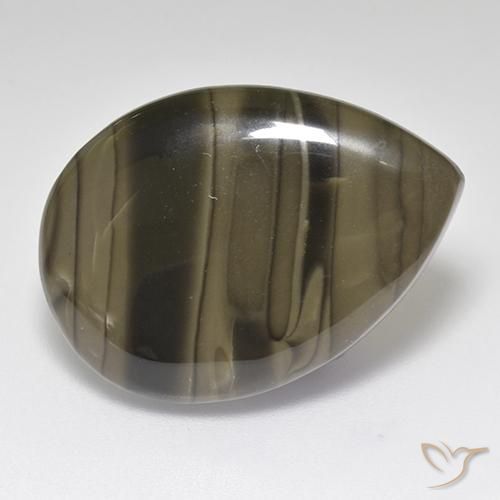 Jaspe Marrón claro natural de 18.22 ct, En forma de pera, Opaco