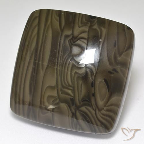 Jaspe Marrón cedro natural de 45.97 ct, Forma Cojín, Opaco
