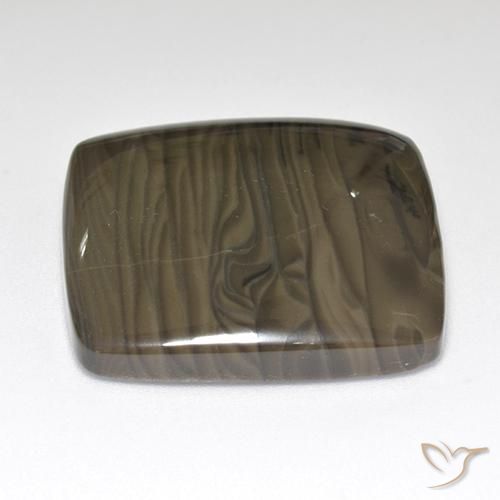 Jaspe Marrón oscuro natural de 37.55 ct, Forma Cojín, Opaco