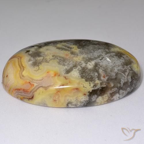 Jaspe Multicolor natural de 51.53 ct, Ovalada, Opaco