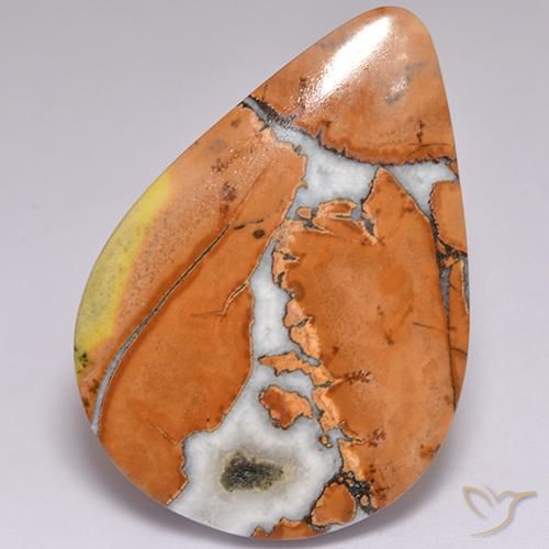 38.11ct Natural Multicolor Jaspe, En forma de pera, Opaco