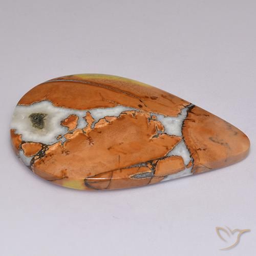 Jaspe Multicolor natural de 38.11 ct, En forma de pera, Opaco