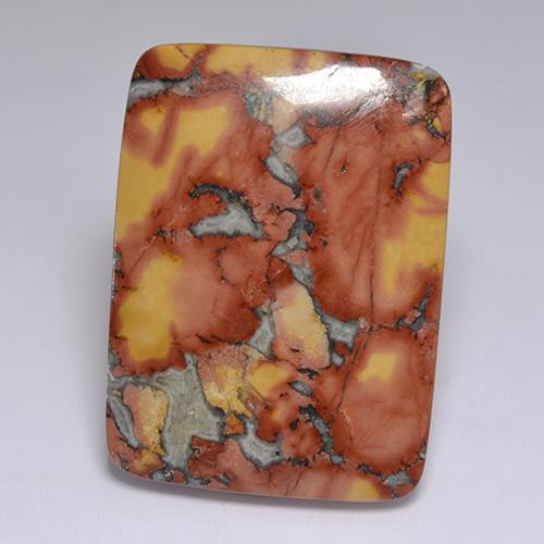 Jaspe multicolor natural de 67,84 ct, corte cojín, opaco
