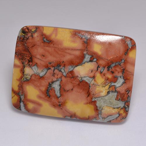 Jaspe multicolor natural de 67,84 ct, corte cojín, opaco