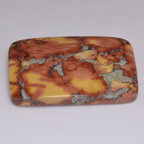Jaspe multicolor natural de 67,84 ct, corte cojín, opaco