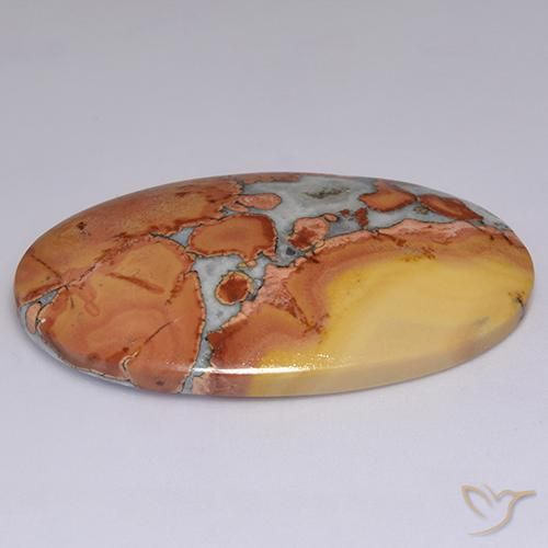 Jaspe Multicolor natural de 60.01 ct, Ovalada, Opaco