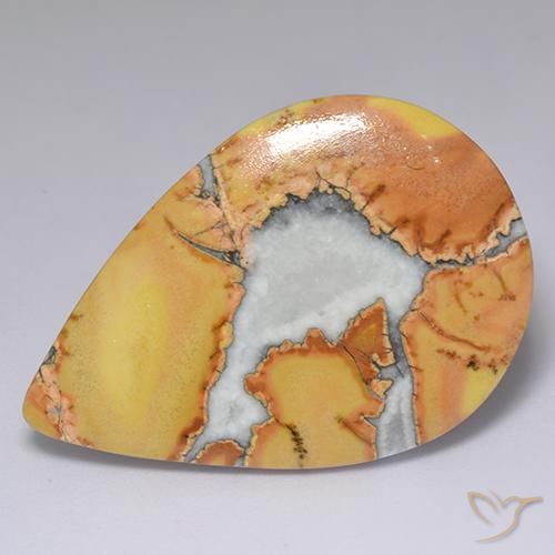 33.48ct Natural Multicolor Jaspe, En forma de pera, Opaco