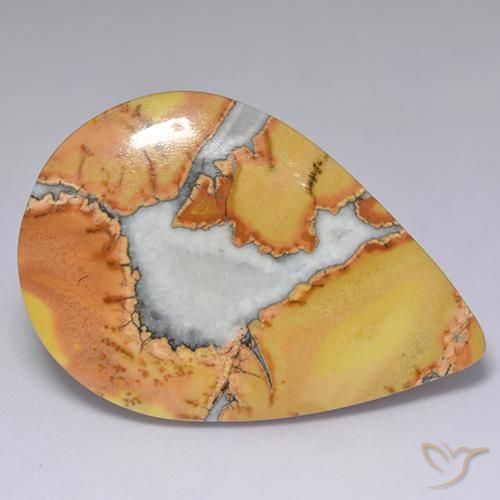 Jaspe Multicolor natural de 33.48 ct, En forma de pera, Opaco