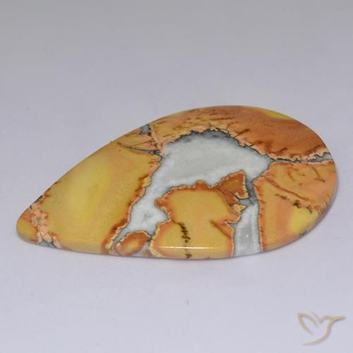 Jaspe Multicolor natural de 33.48 ct, En forma de pera, Opaco