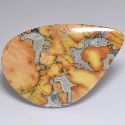 Jaspe multicolor natural de 40,03 ct, forma elegante, opaco