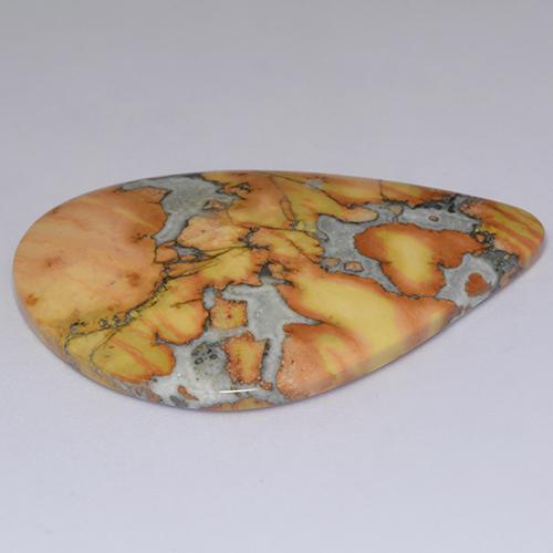 Jaspe multicolor natural de 40,03 ct, forma elegante, opaco