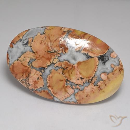 Jaspe Multicolor natural de 57.90 ct, Ovalada, Opaco