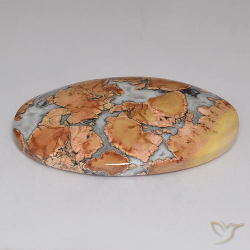 Jaspe Multicolor natural de 57.90 ct, Ovalada, Opaco