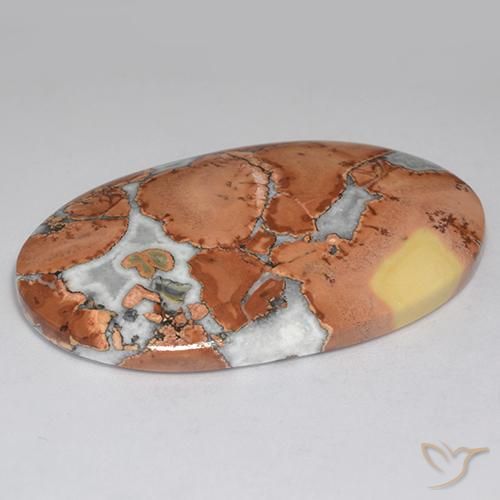 Jaspe Multicolor natural de 68.68 ct, Ovalada, Opaco