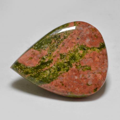 Jaspe multicolor natural de 13,09 ct, en forma de pera, opaco