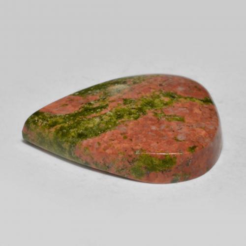 Jaspe multicolor natural de 13,09 ct, en forma de pera, opaco