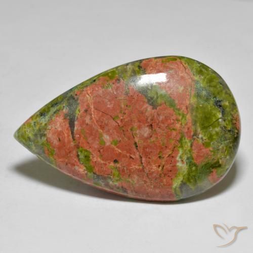 Jaspe Multicolor natural de 41.42 ct, En forma de pera, Opaco