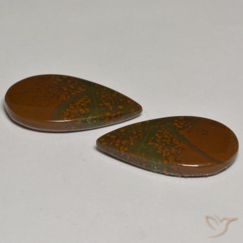 Gemas de Jaspe Multicolor natural de 15.00 ct, En forma de pera, Opaco