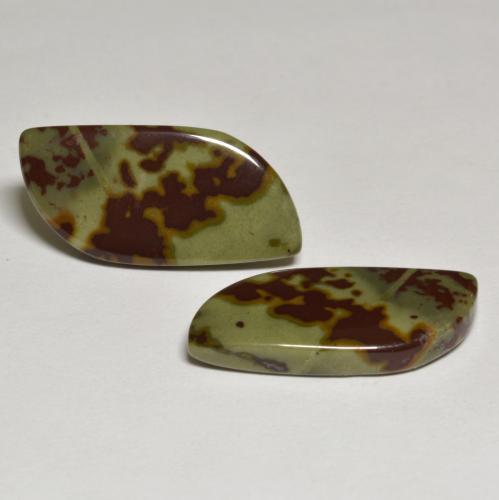 Gemas de jaspe multicolor natural de 16,50 ct, forma elegante, opaco