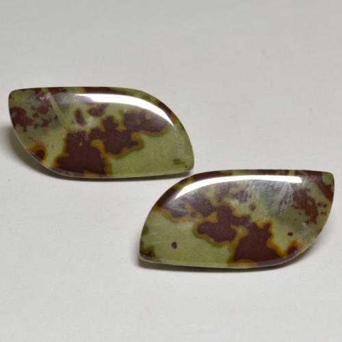 Gemas de jaspe multicolor natural de 16,50 ct, forma elegante, opaco