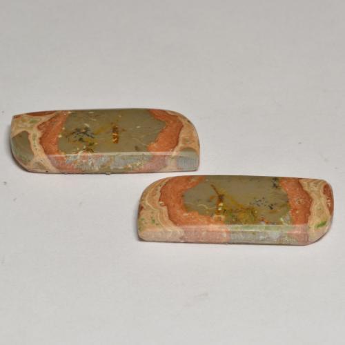 Gemas de jaspe multicolor natural de 19,13 ct, forma elegante, opaco
