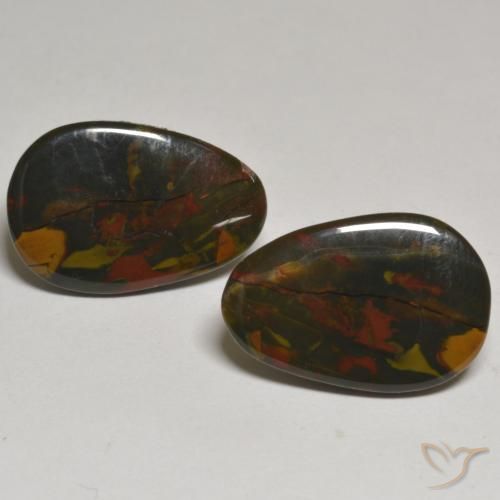 18.01ctw Natural Multicolor Jaspe, En forma de pera, Opaco