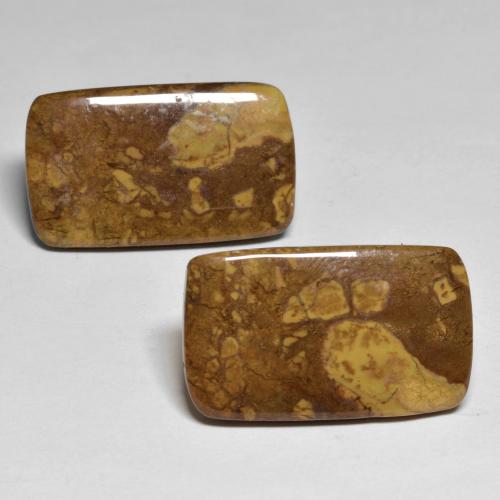 Gemas de Jaspe Multicolor natural de 26.16 ct, Corte Cojín, Opaco