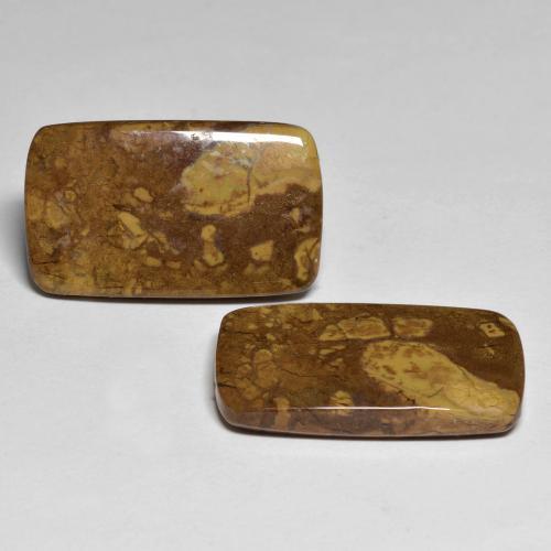 Gemas de Jaspe Multicolor natural de 26.16 ct, Corte Cojín, Opaco