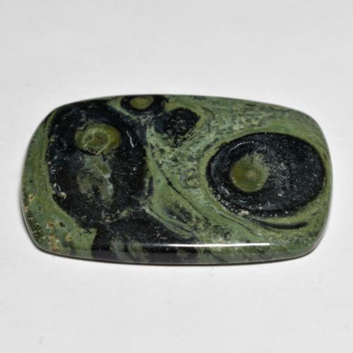 Jaspe multicolor natural de 40,44 ct, corte cojín, opaco