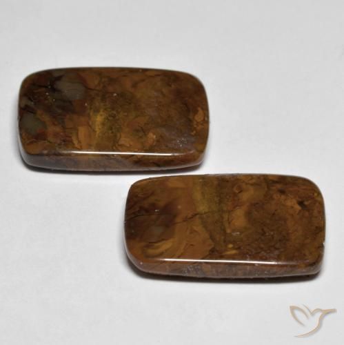 Gemas de Jaspe Multicolor natural de 15.77 ct, Forma Cojín, Opaco