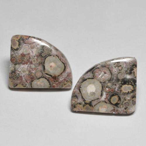 Gemas de jaspe multicolor natural de 8,02 ct, forma elegante, opaco