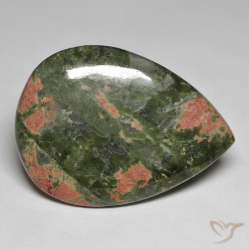 56.12ct Natural Multicolor Jaspe, En forma de pera, Opaco