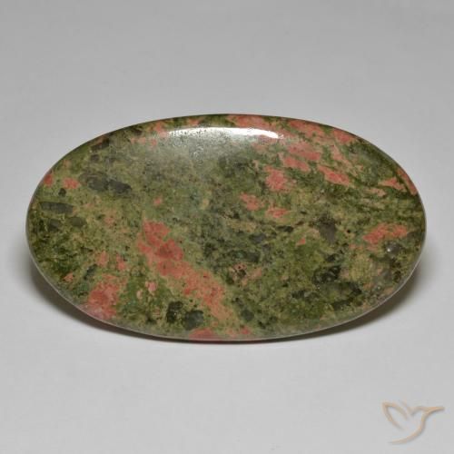 Jaspe Multicolor natural de 92.02 ct, Ovalada, Opaco