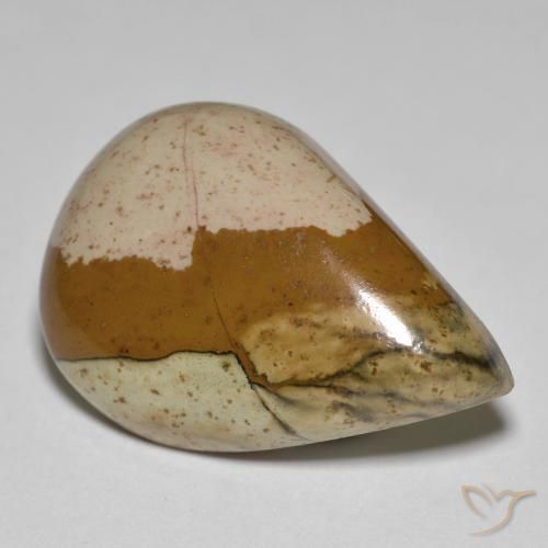 25.66ct Natural Multicolor Jaspe, En forma de pera, Opaco