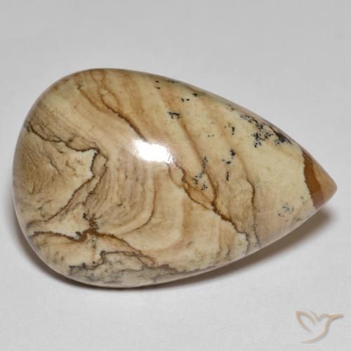23.12ct Natural Multicolor Jaspe, En forma de pera, Opaco