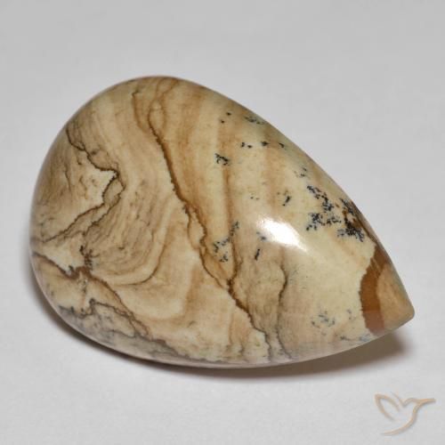 Jaspe Multicolor natural de 23.12 ct, En forma de pera, Opaco