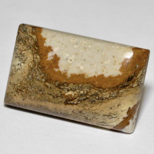 Jaspe multicolor natural de 24,07 ct, baguette, opaco