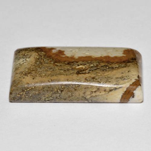 Jaspe multicolor natural de 24,07 ct, baguette, opaco
