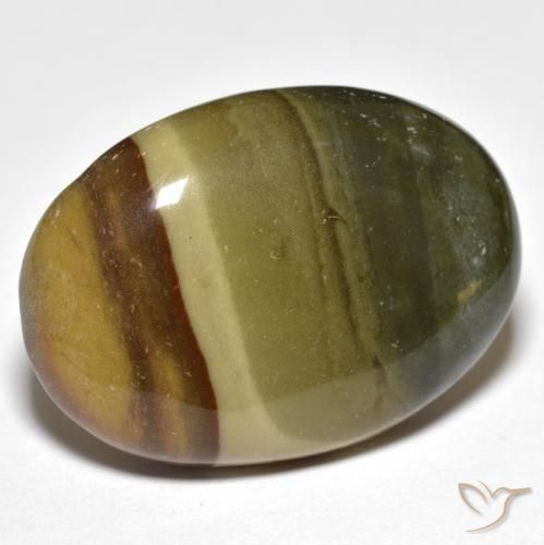 Jaspe Multicolor natural de 22.93 ct, Ovalada, Opaco