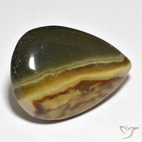 Jaspe Multicolor natural de 20.58 ct, En forma de pera, Opaco