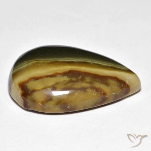 Jaspe Multicolor natural de 20.58 ct, En forma de pera, Opaco