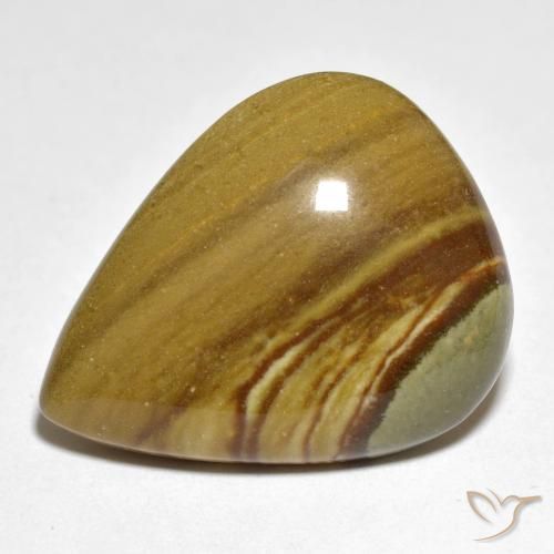 16.74ct Natural Multicolor Jaspe, En forma de pera, Opaco