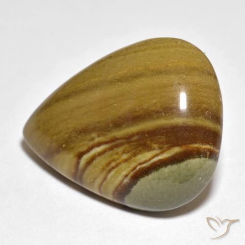 Jaspe Multicolor natural de 16.74 ct, En forma de pera, Opaco