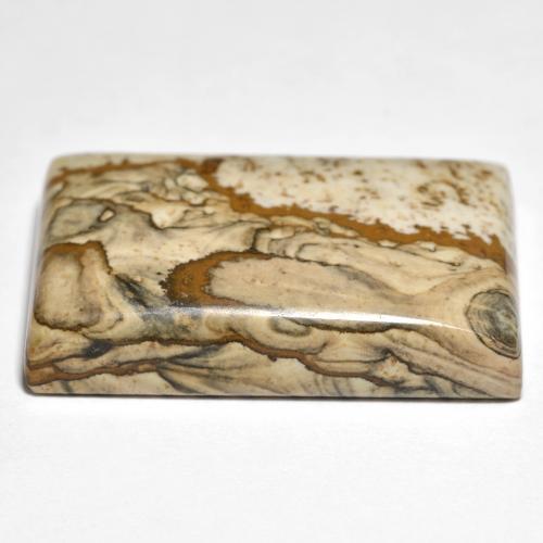 Jaspe Multicolor natural de 29.08 ct, Corte Baguette, Opaco