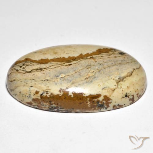 Jaspe Multicolor natural de 49.20 ct, Ovalada, Opaco