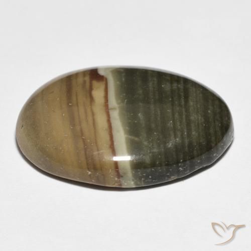 Jaspe Multicolor natural de 17.02 ct, Ovalada, Opaco