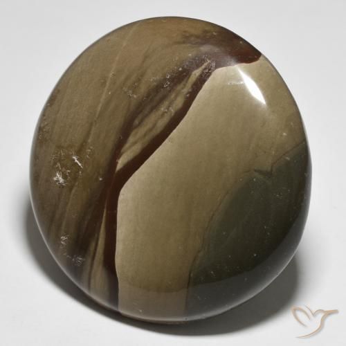 Jaspe Multicolor natural de 88.57 ct, Redondo, Opaco