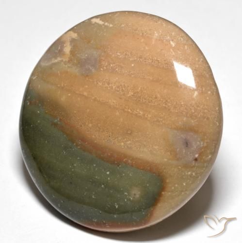 Jaspe Multicolor natural de 50.10 ct, Redondo, Opaco